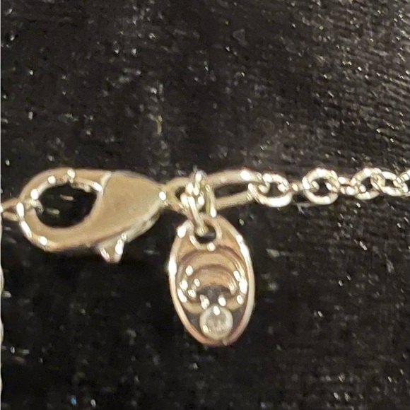 Multi Pendant Necklace Faceted Black Crystals Bezel Set In Silver Tone - Picture 6 of 8